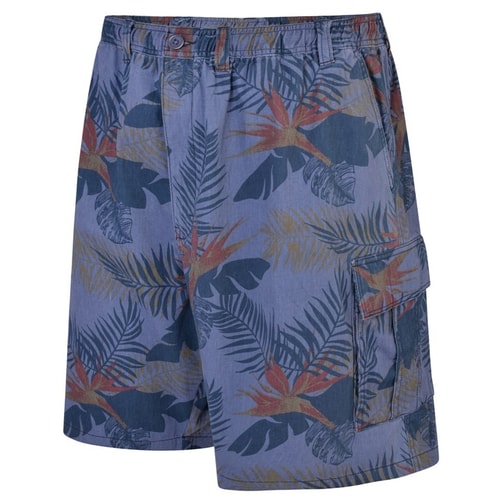 Espionage Floral Cargo Shorts Denim